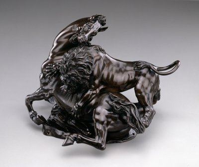 Lion attaquant un cheval, vers 1580/90 - Antonio Susini