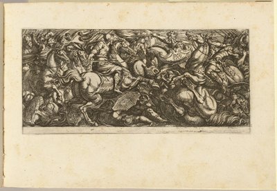 Charge de cavalerie avec soldats et chevaux piétinés - Antonio Tempesta