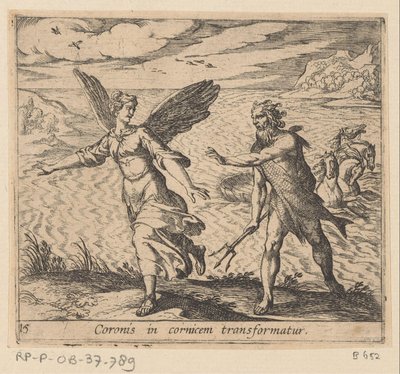 Coronis transformée en corbeau - Antonio Tempesta