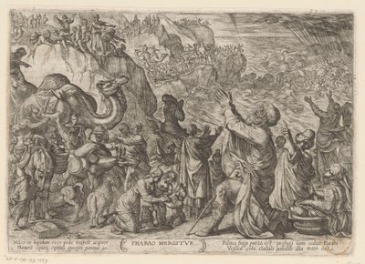 Les Égyptiens se noient dans la mer Rouge (Pharao mergitur, Scènes de l