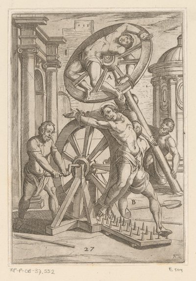 Torture avec des pointes et des roues - Antonio Tempesta