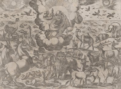 Dieu créant les animaux - Antonio Tempesta