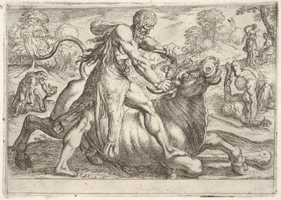 Hercule et Achéloüs - Antonio Tempesta