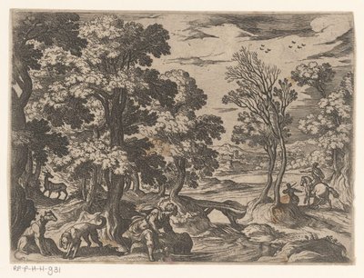 Paysage avec Narcisse - Antonio Tempesta