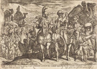 Loth et sa famille rappelés chez eux par Abraham - Antonio Tempesta