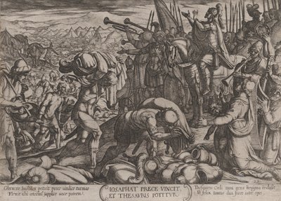 Planche 22 : Josaphat remerciant Dieu pour sa victoire, des 