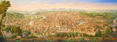 Vue panoramique de Rome depuis la colline du Janicule - Antonio Testa