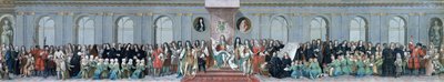Jacques II (1633-1701) recevant les érudits mathématiques de Christ