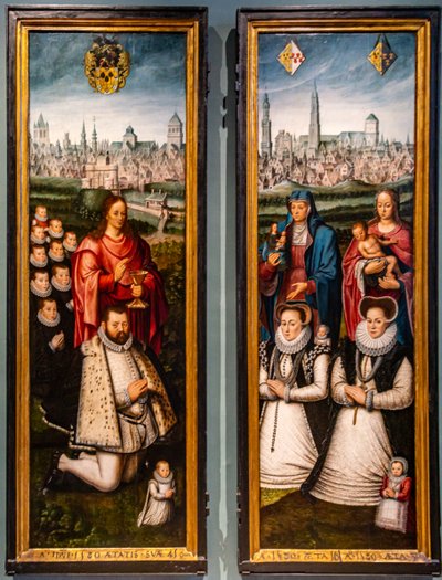 Portraits de Juan II Pardo et de ses épouses Anna Ingenieulandt et Maria Anchemann - Antoon Claeissens