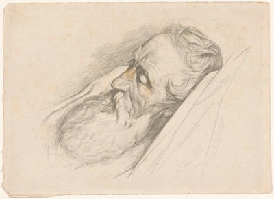 Homme barbu endormi - Antoon Derkinderen