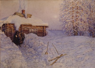 Banya en hiver, 1919 - Apollinari Mikhailovich Vasnetsov