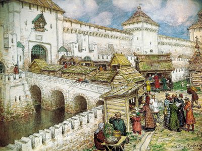 Librairies sur le pont du Christ Sauveur - Appolinari Mikhaylovich Vasnetsov