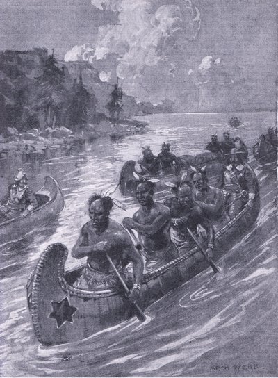 Le voyage qui a conduit au site de Québec, illustration de Cassells Romance of Famous Lives - Archibald Webb