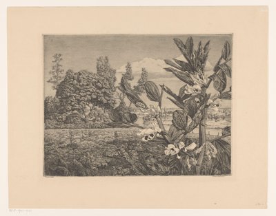 Paysage avec fleurs - Arend Hendriks (signed by artist)