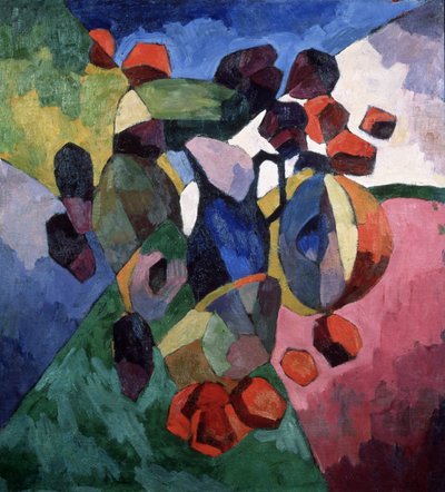 Pichet bleu et fruits - Aristarkh Vasilievic Lentulov