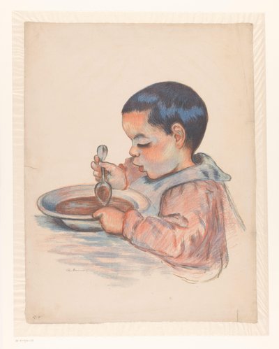 Enfant mangeant de la soupe - Armand Guillaumin