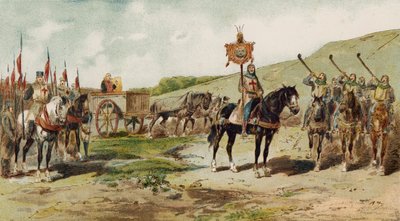 Char de guerre et joueurs de lituus, époque des Croisades, 11ème siècle - Armand Jean Heins