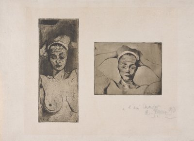 Nu avec les mains derrière la tête, vertical et Nu avec les mains derrière la tête, horizontal - Armand Séguin