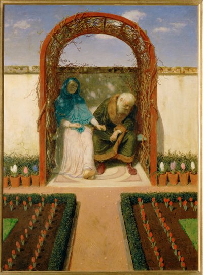 In der Gartenlaube - Dans la charmille ... (peinture sur toile) - Arnold Böcklin