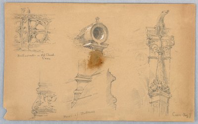 Croquis architecturaux à Caen - Arnold William Brunner