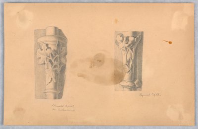 Deux études de chapiteaux - Arnold William Brunner