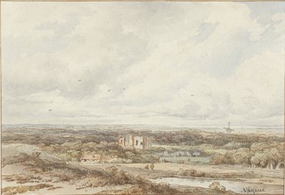 Vue des dunes sur les ruines de Brederode - Arnoldus Johannes Eymer