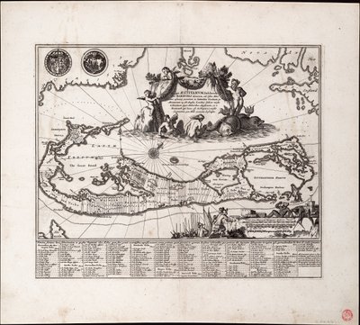 Mappa Aestivarum Insularum, alias Barmudas dictarum - Arnoldus Montanus