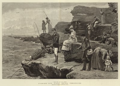 Pêche au large de Filey Brigg, Yorkshire - Arthur (after) Hopkins