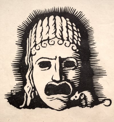 Masque grec avec souris - Arthur Allen Lewis