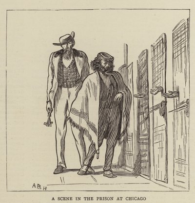 Une scène dans la prison de Chicago - Arthur Boyd Houghton