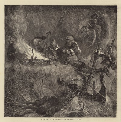 Chasse au Bison, Camping - Arthur Boyd Houghton