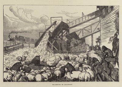Conduite de porcs à Cincinnati - Arthur Boyd Houghton
