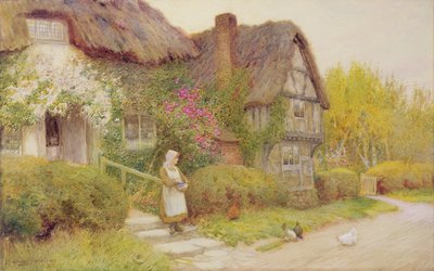 Nourrir les poules - Arthur Claude Strachan