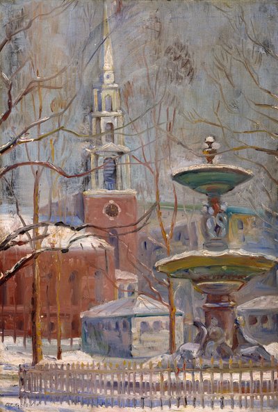 Rue du Parc à Boston Commons, vers 1910-20 - Arthur Clifton Goodwin