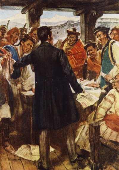 Ashley Eden forcé par les Bhoutanais de signer un traité - Arthur David McCormick
