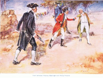 Duel entre Warren Hastings et Philip Francis, 1780 - Arthur David McCormick