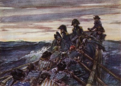 Nelson dans un bateau ouvert dans la Baltique allant rejoindre la flotte - Arthur David McCormick