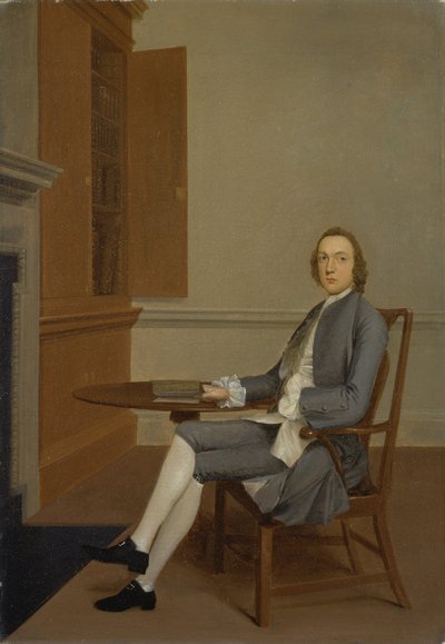 Un homme inconnu assis à une table, vers 1744-46 - Arthur Devis