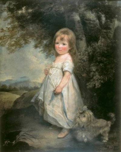 Miss Anderson avec son chien - Arthur Devis