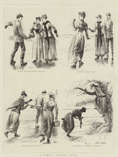 Une fête de patinage en famille - Arthur Hopkins