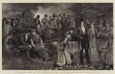 Une fête du soir aux jardins de la Royal Botanic Society, Regent