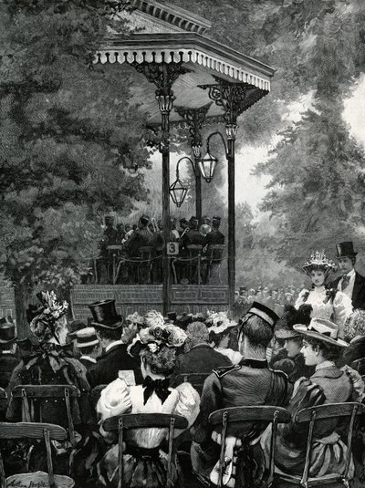 Musique en plein air à Londres : écouter la fanfare militaire à Hyde Park - Arthur Hopkins