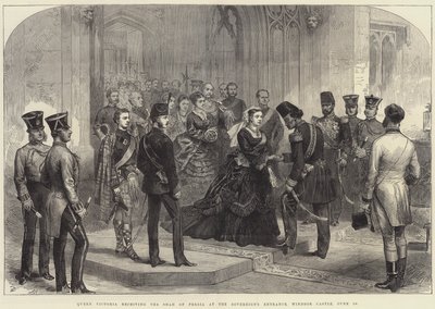 La reine Victoria recevant le Shah de Perse à l