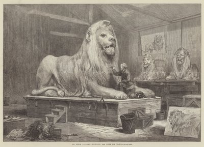 Sir Edwin Landseer modelant les lions pour Trafalgar Square - Arthur Hopkins