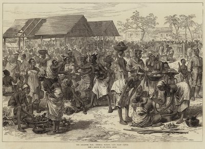La guerre Ashantee, marché général, Cape Coast Castle - Arthur Hopkins