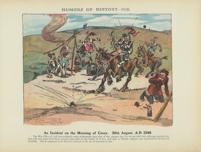 Un incident le matin de Crécy. 26 août 1346 (lithographie couleur) - Arthur Moreland