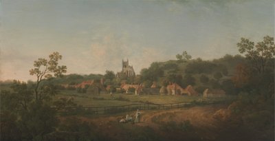 Vue lointaine du village et de l