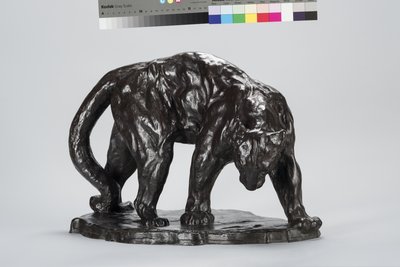 Grand puma sentant une piste de bœuf - Arthur Putnam