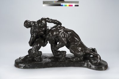 Homme en combat avec un lionceau - Arthur Putnam