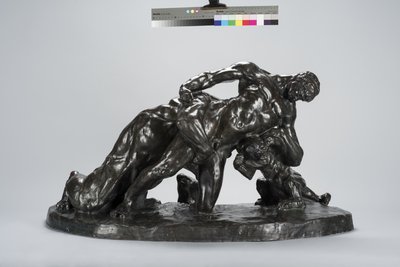 Homme en combat avec un lionceau - Arthur Putnam